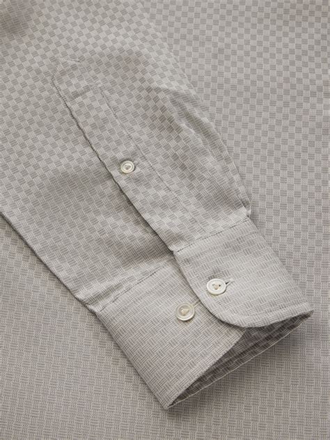 Buy Monteverdi Light Grey Solid Full Sleeve Single Cuff Classic Fit ...