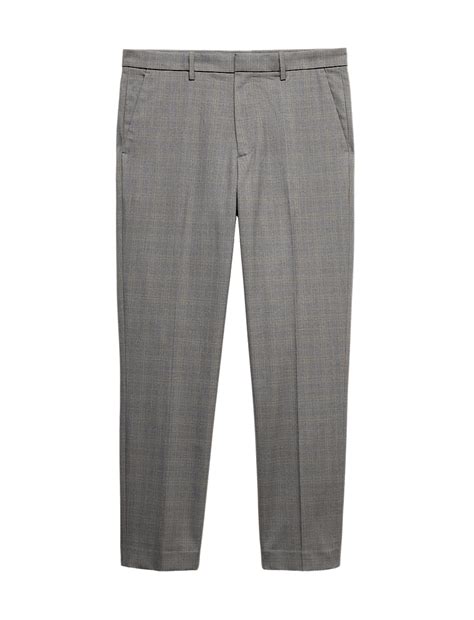 Buy Tailored Fit Check Suit Trousers at Marks & Spencer