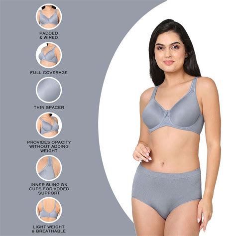 Buy Basic Beauty Lightly Padded Wired Full Cup Everyday Wear Full ...