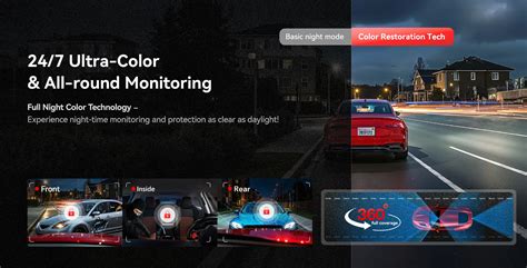 Redtiger F17 Elite 3-Channel 4K+2.5K+1080P 24/7 Ultra-Color Wifi6 Dash ...