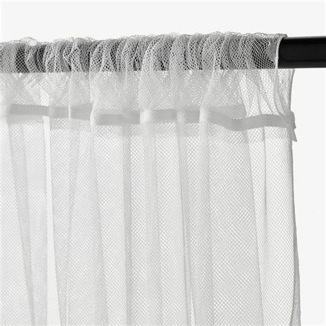 LILL net curtains, 1 pair, white/with rod pocket, 280x250 cm (110x98 ...