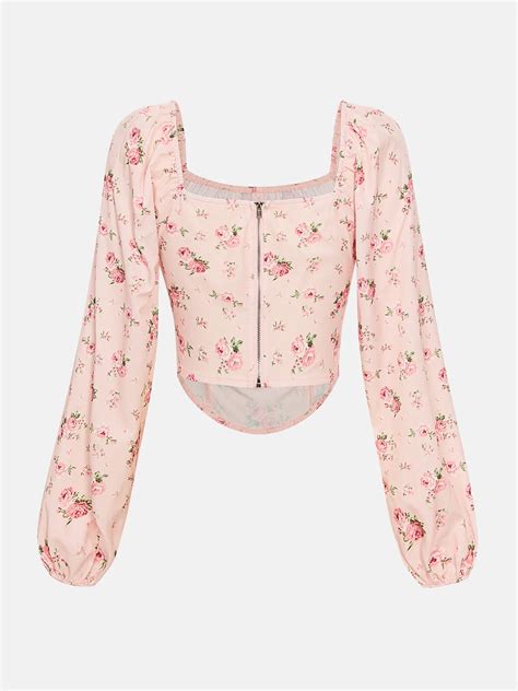 Floral Puff Sleeve Corset Top | Savana | Bestsellers