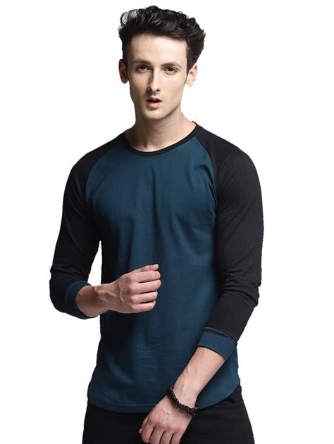 Buy Trends Tower Men Full Sleeve Raglan Round Neck Shirt (Dark Green ...