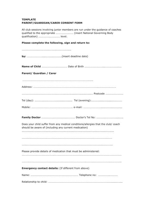 Carnival Cruise Parent Consent Form