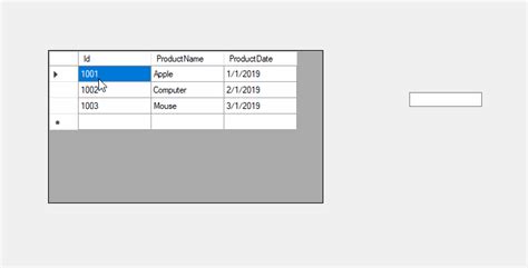 Populate DataGridView C 的图像结果