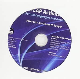 JFLAP Activities for Formal Languages and Automata : Linz, Peter ...