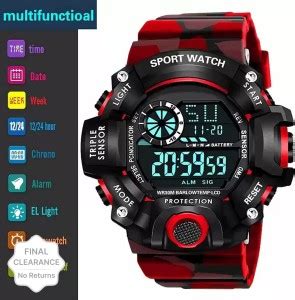selloria Red Strap 7 Lights Digital Watch - For Boys Digital Watch ...