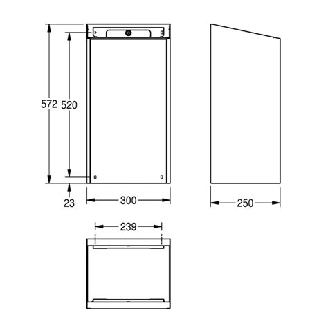BIM objects - Free download! EXOS Waste bin EXO605W | BIMobject