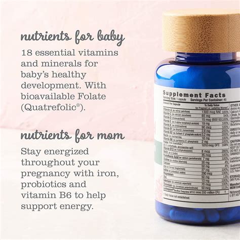 Mommy's Bliss Prenatal Multivitamin with Iron, Folic Acid & Probiotics ...