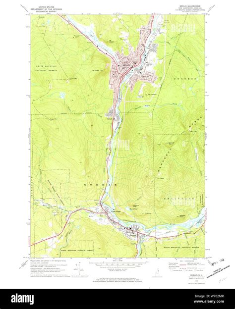 Map of berlin new hampshire hi-res stock photography and images - Alamy
