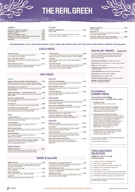 Wetherspoons – The Capitol London's full menu online