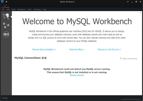 Image result for MySQL Workbench Could Not Detect Server