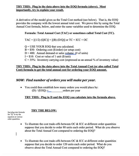 Image result for EOQ Examples and Solutions