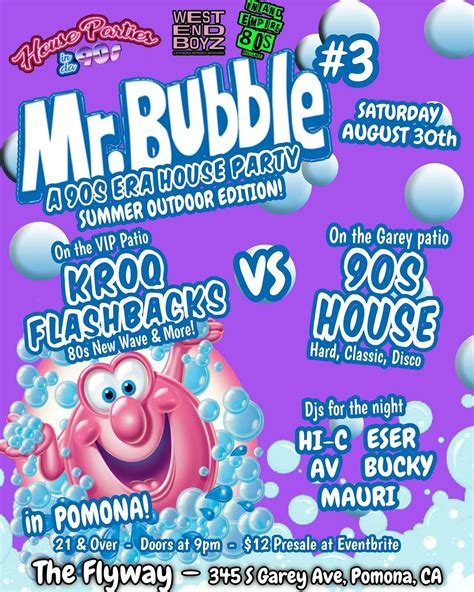 90s Era House Party at The Flyway Pomona!, Flyway, Pomona, 30 August ...