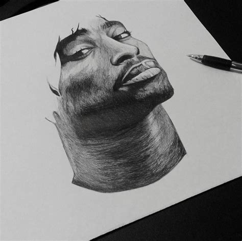 Tupac Portrait Drawing 的图像结果
