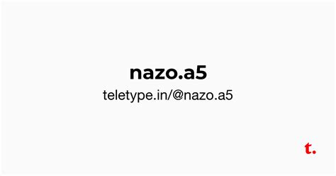 @nazo.a5 — Teletype