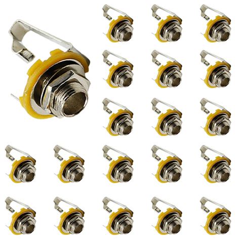 ZXHAO 6.35mm/0.25 inch Long Mono Input Jack Socket for Electric Guitar ...