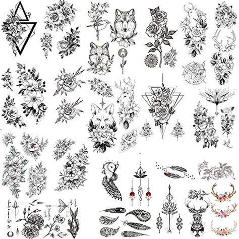 Buy WindLine 22 Sheet Waterproof Temporary Tattoos Henna Tattoos Body ...
