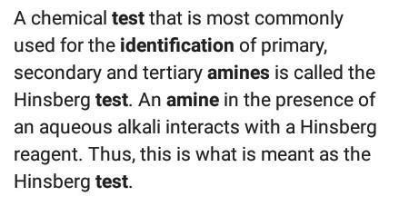 What is the basis for the identification of the amines in the test ...