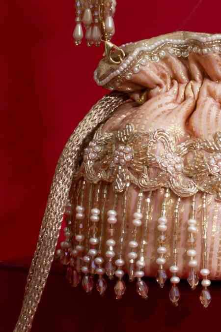 Buy Pink Beads, Cut Work, Embroidery, Pearls, Vivaah Embellished Mini ...