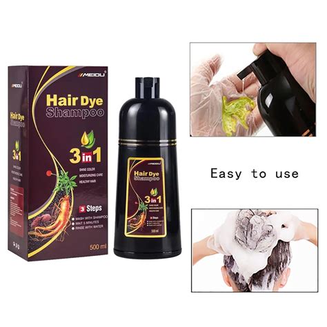 2023 Black Hair Dye Shampoo 3 in 1 Hair Shampoo, | Ubuy India