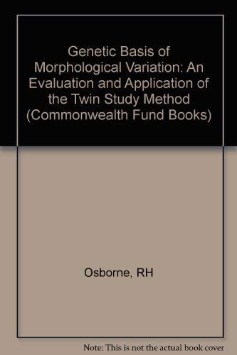 Buy Genetic Basis of Morphological Variation – An Evaluation ...