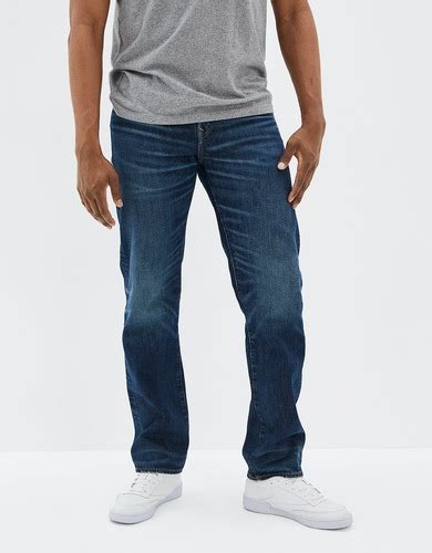 Buy American Eagle Men Blue Relaxed Straight Jean Online