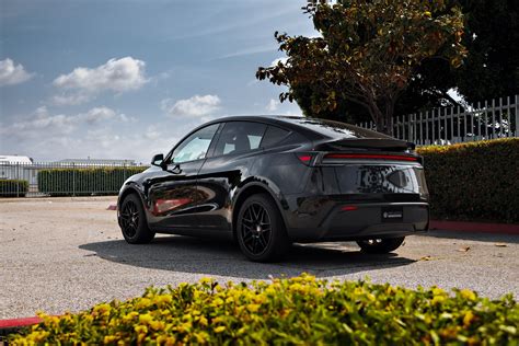 2026 Black Tesla Model Y Juniper on UP x BBS Flugplatz Wheels in Gloss Black