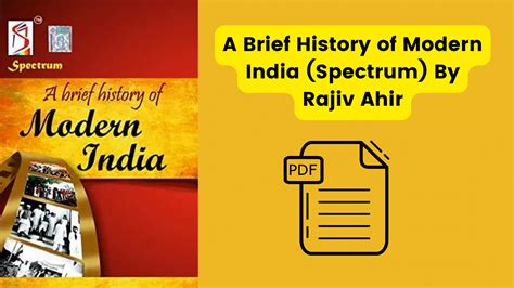[PDF] A Brief History of Modern India (Spectrum) by Rajiv Ahir Book Download