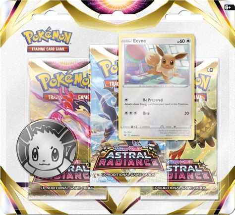 Pokemon Astral Radiance 3-Pack Blister Eevee Pack | Hill's Wholesale Gaming