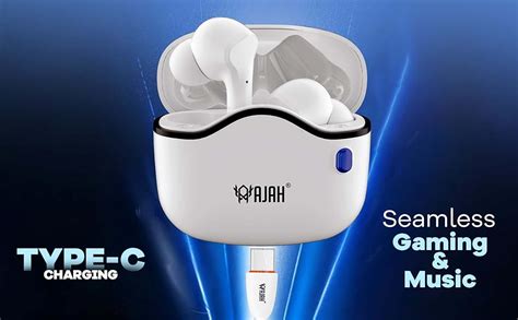AJAH Audio 3313 True Wireless in Ear Earbuds with 24H Playtime, Clear ...