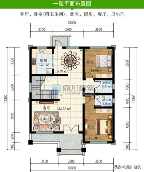 15米×12米三层双拼别墅，每户6间卧室，兄弟建房绝佳户型_设计