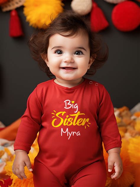 Big Sister Baby Romper | Onesies w/ Custom Name – FflirtyGo
