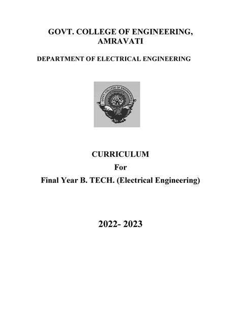 BTech Final Year Electrical Engg 2022 231 - GOVT. COLLEGE OF ...