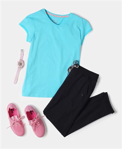 Buy Girls Super Combed Cotton Straight Fit Trackpants with Side Pocket ...