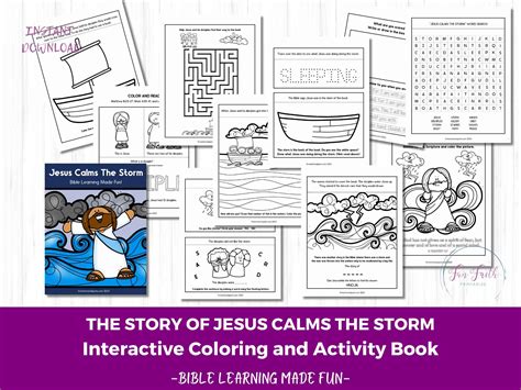 Free Printable Jesus Calms The Storm Coloring Pages - Mommy Snippets