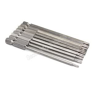 Ubervia 2PCS 100mm Length Magnetic Torx Screwdriver Bits Set Electric ...