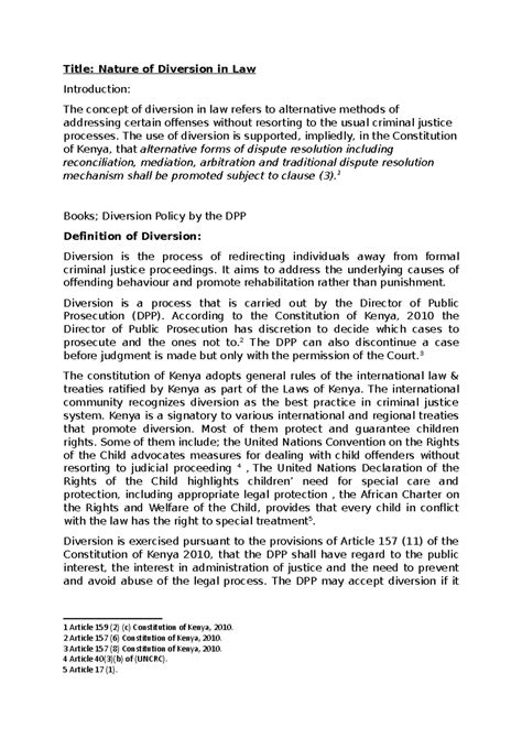 What Does Diversion Mean