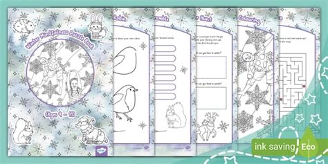 Winter Mindfulness Puzzle Book (Ages 9 - 11)