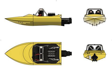 3d Printed Brushless Remote Control Jet Boat KIT 39CM Length – VAJJEXRC