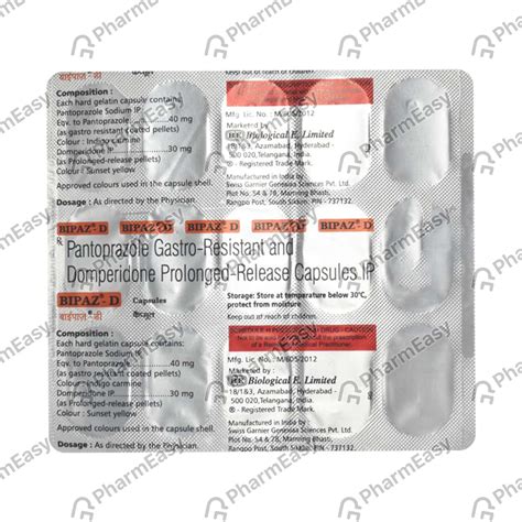 Bipaz D Strip Of 15 Capsules: Uses, Side Effects, Price & Dosage ...