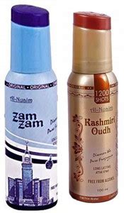 Al Nuaim Zam Zam & Kashmiri Oudh Perfume Spray 1200 Shots Deodorant ...