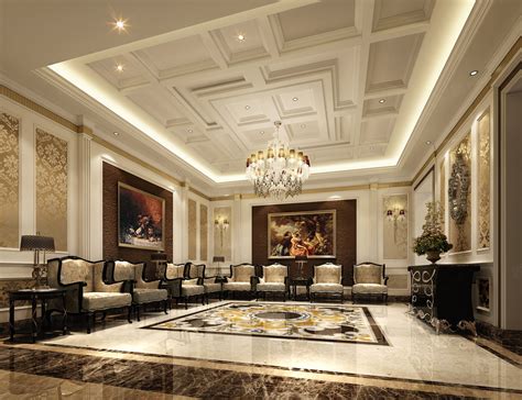 会所中式装修设计，酒店古典中式装饰设计装潢，茶楼中式设计图片