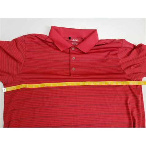 Adidas Golf Polo Shirt Men's Large Red, Black Stripe... - Depop