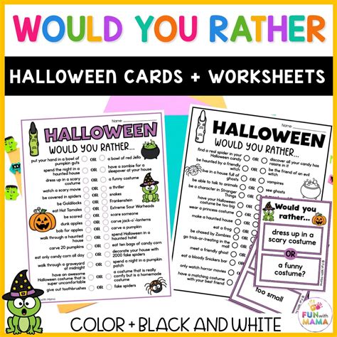 Halloween Would You Rather Questions - Fun with Mama Shop