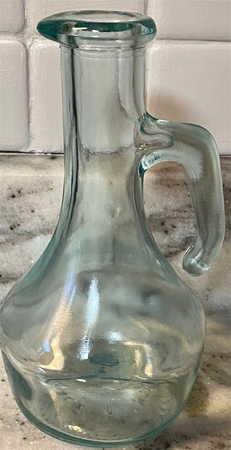 Buy Vintage Made in Italy MOD DEP Thick Glass Pitcher With Handle Bar ...