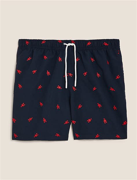 Buy Quick Dry Lobster Swim Shorts at Marks & Spencer