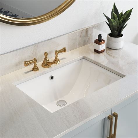 HOROW 23.6" X 15.7" Rectangular Vitreous China Undermount Bathroom Sink ...