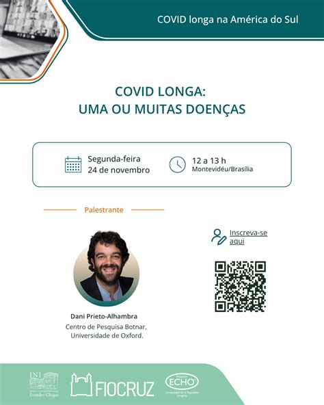 Projeto Echo: "Covid longa: uma ou muitas doenças" é tema de webinar em 24/11 | Campus Virtual ...