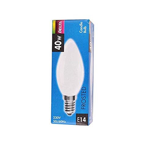 KKV Delta Candle Bulb Frosted, E-14 (White, 40W) - Pack of 10 Pieces ...